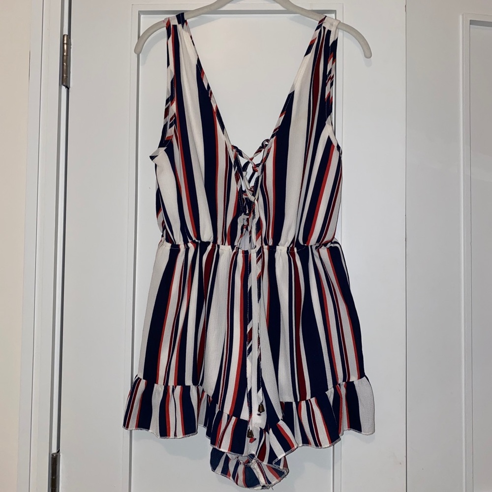 Akira Striped Romper